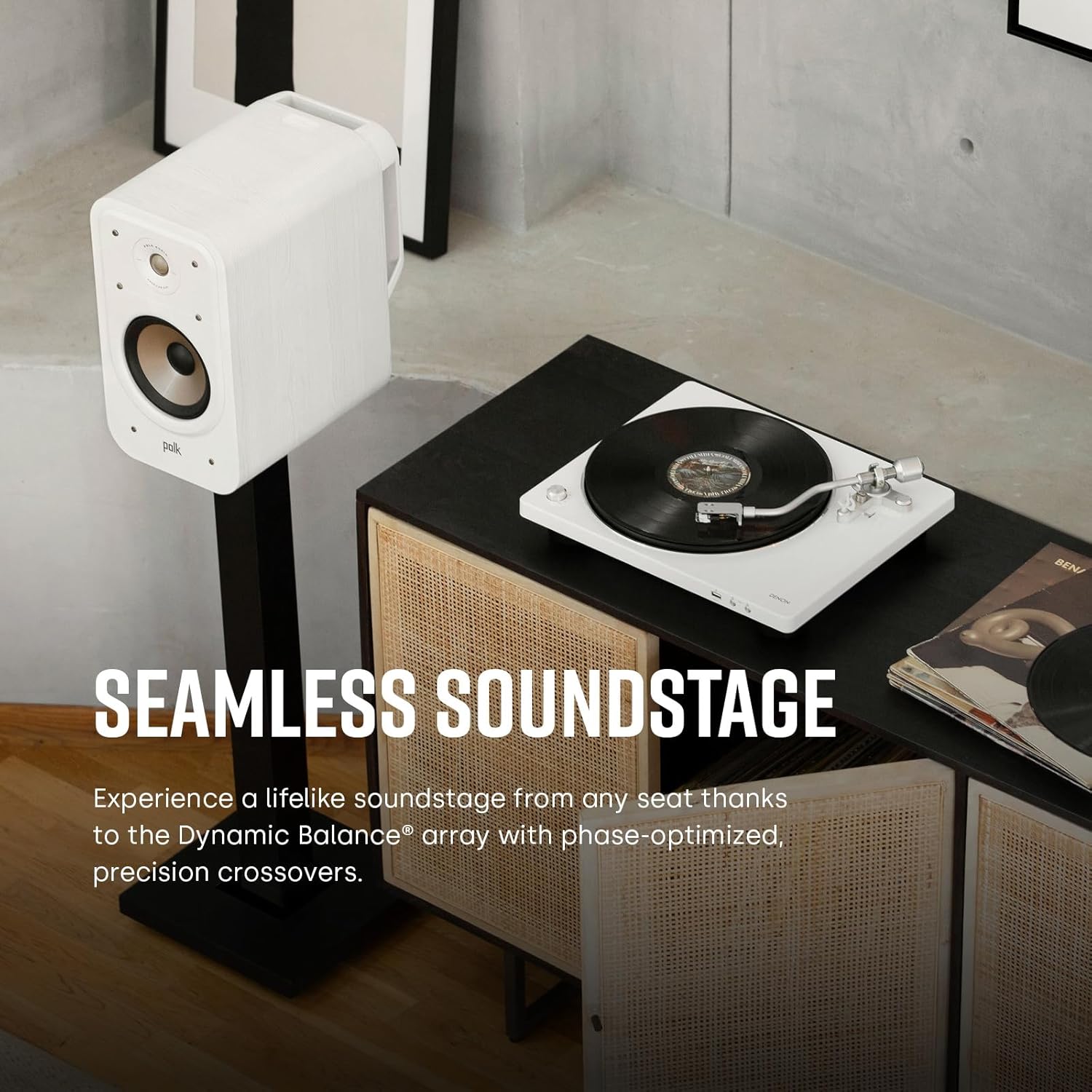 Polk Signature Elite ES20 Surround Sound Speakers - Hi-Res Audio Certified, Dolby Atmos & DTS:X Compatible, 1" Tweeter & 6.5" Woofer, Power Port Technology for Bass (Pair, Stunning Black)