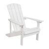 Taylor & Logan Charlestown White Resin Frame Stationary Adirondack Chair with Solid Seat