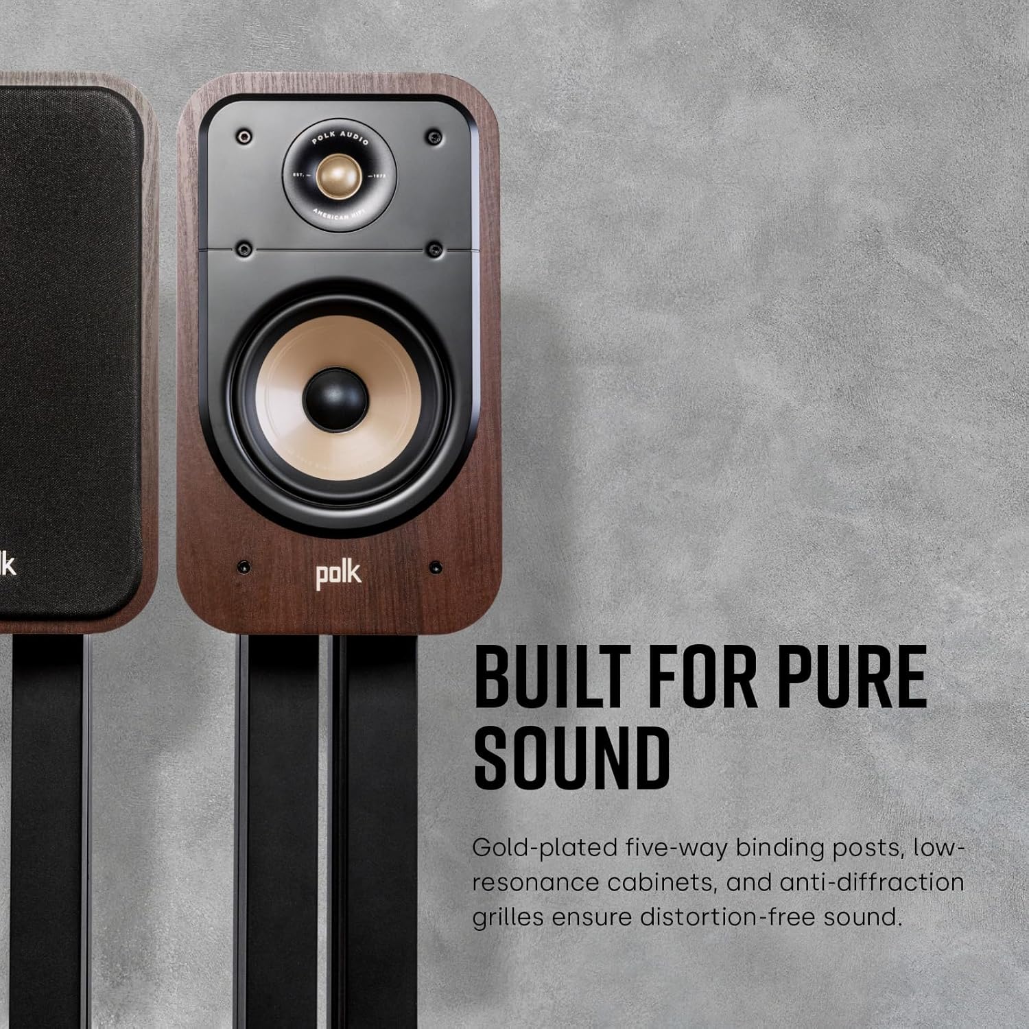Polk Audio Signature Elite ES20 Bookshelf Speakers - Pair (Walnut)