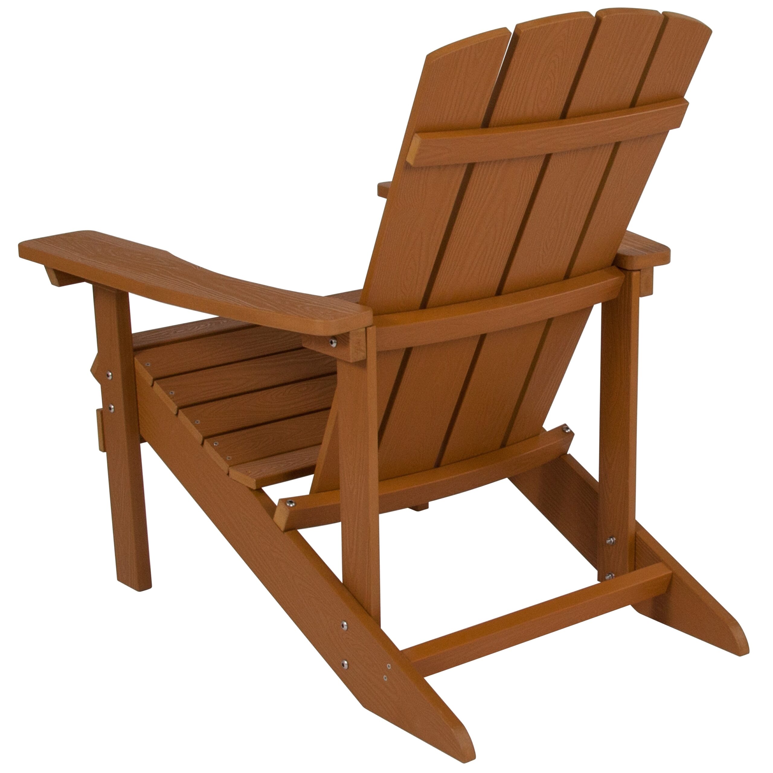 Taylor & Logan Charlestown Teak Resin Frame Stationary Adirondack Chair with Solid Seat
