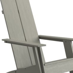 Taylor & Logan Brady Gray Resin Frame Stationary Adirondack Chair with Solid Seat