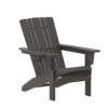Taylor & Logan Hedley Gray Plastic Frame Stationary Adirondack Chair with Solid Seat
