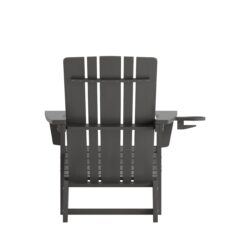 Taylor & Logan Hedley Gray Plastic Frame Stationary Adirondack Chair with Solid Seat