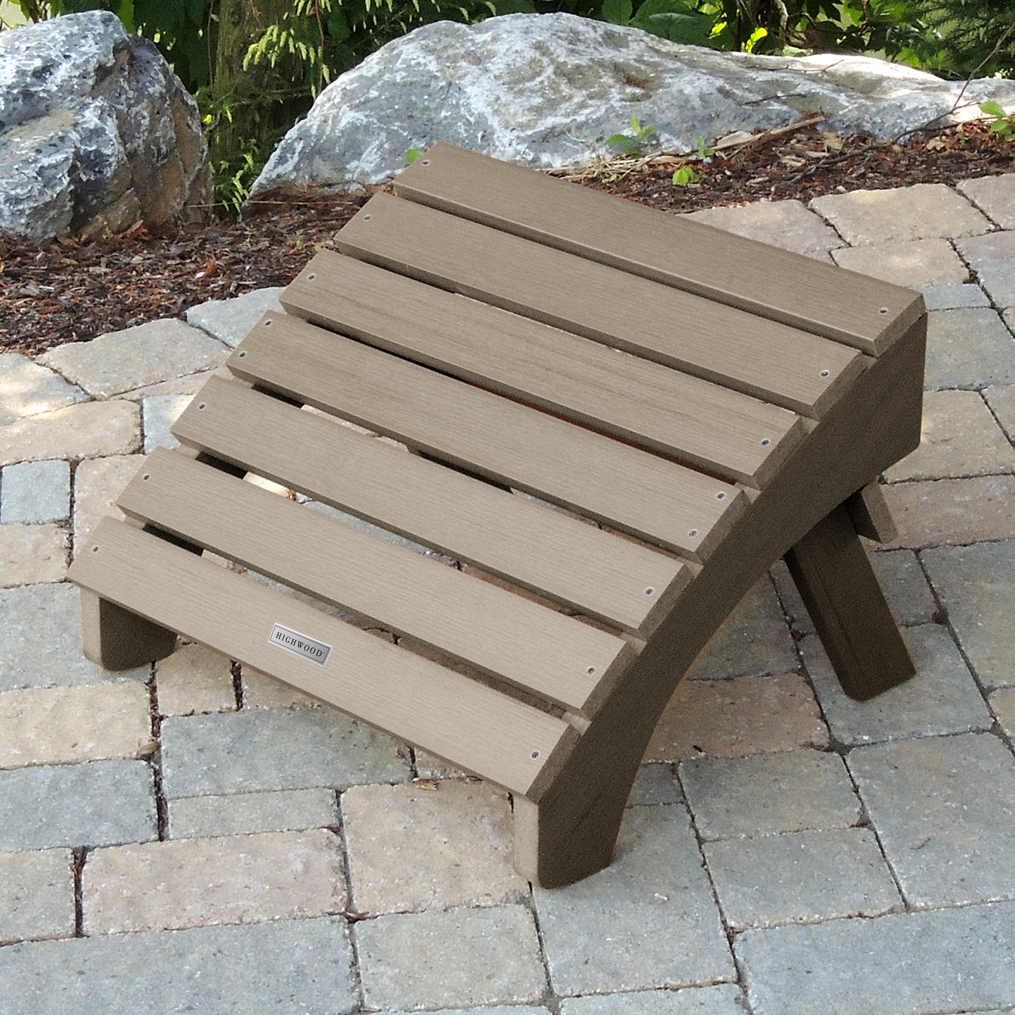 highwood Adirondack Brown Poly-lumber Ottoman