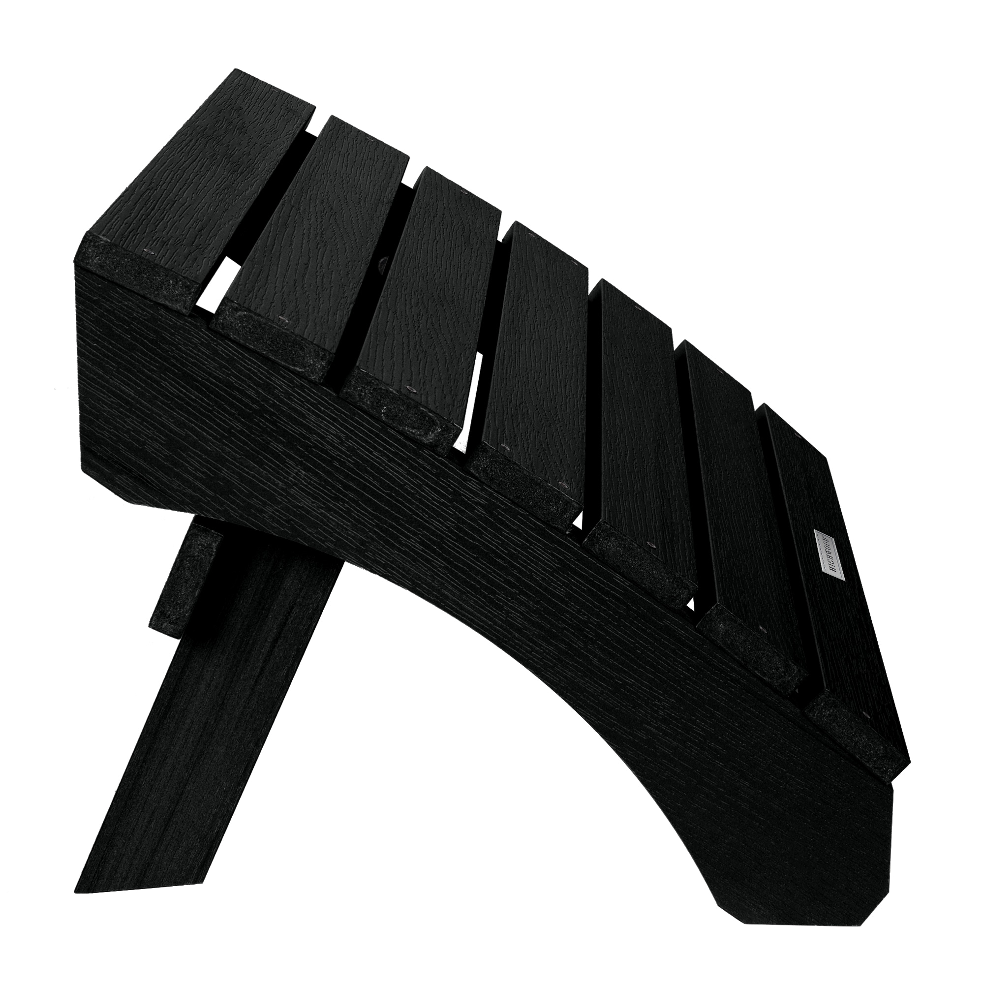 highwood Adirondack Black Poly-lumber Ottoman
