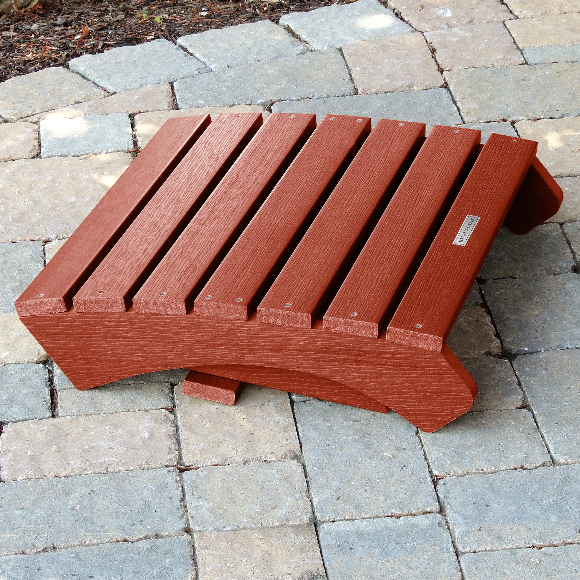 highwood Adirondack Rustic Red Poly-lumber Ottoman