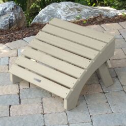 highwood Adirondack Whitewash Poly-lumber Ottoman
