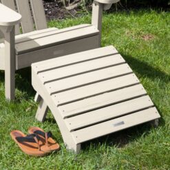 highwood Adirondack Whitewash Poly-lumber Ottoman