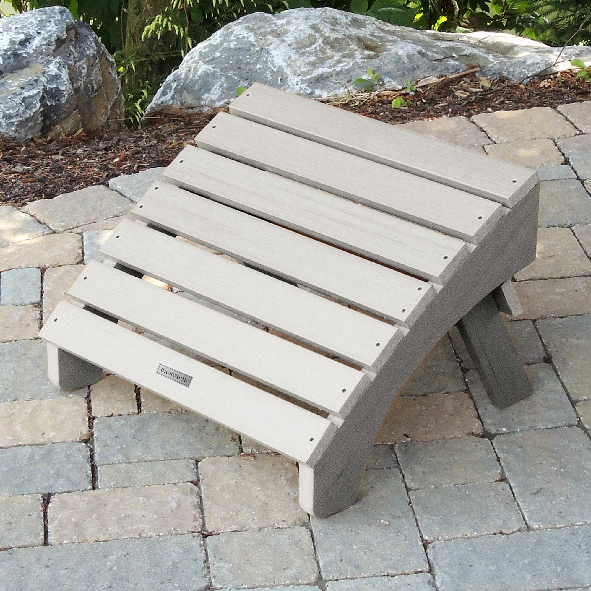 highwood Adirondack Gray Poly-lumber Ottoman