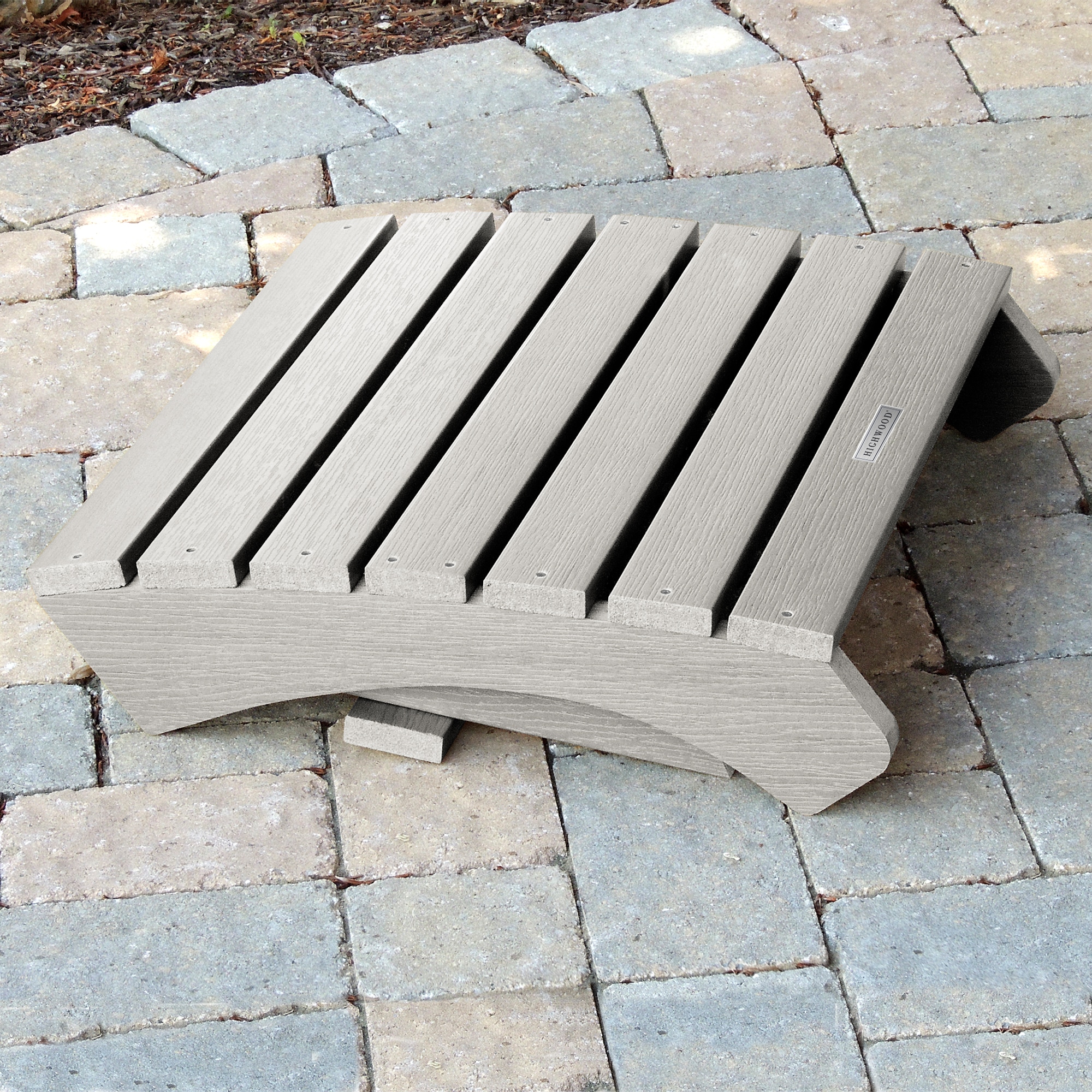 highwood Adirondack Gray Poly-lumber Ottoman