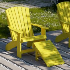 Wildridge Heritage Folding Lemon Yellow HDPE Foot stool