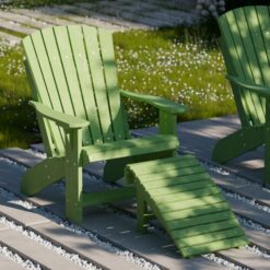Wildridge Heritage Folding Lime Green HDPE Foot stool
