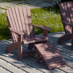 Wildridge Heritage Folding Cherrywood HDPE Foot stool