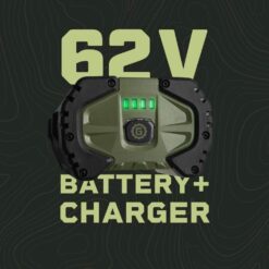 Green Machine 62-Volt 113-MPH 600-CFM Battery Lithium-Ion Brushless Cordless Handheld Leaf Blower GMLB6202