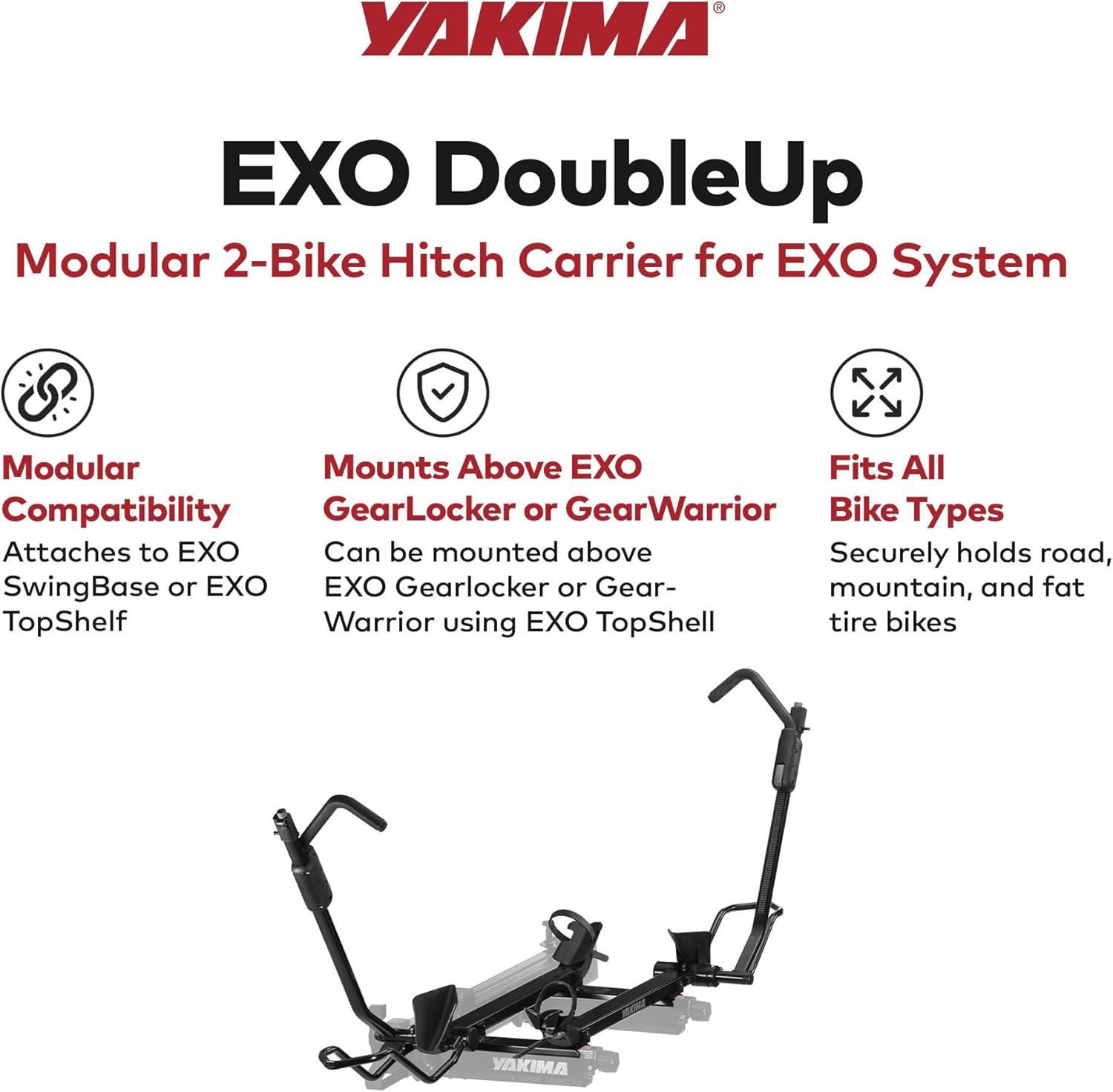 Yakima EXO DoubleUp 2-Bike Hitch Rack