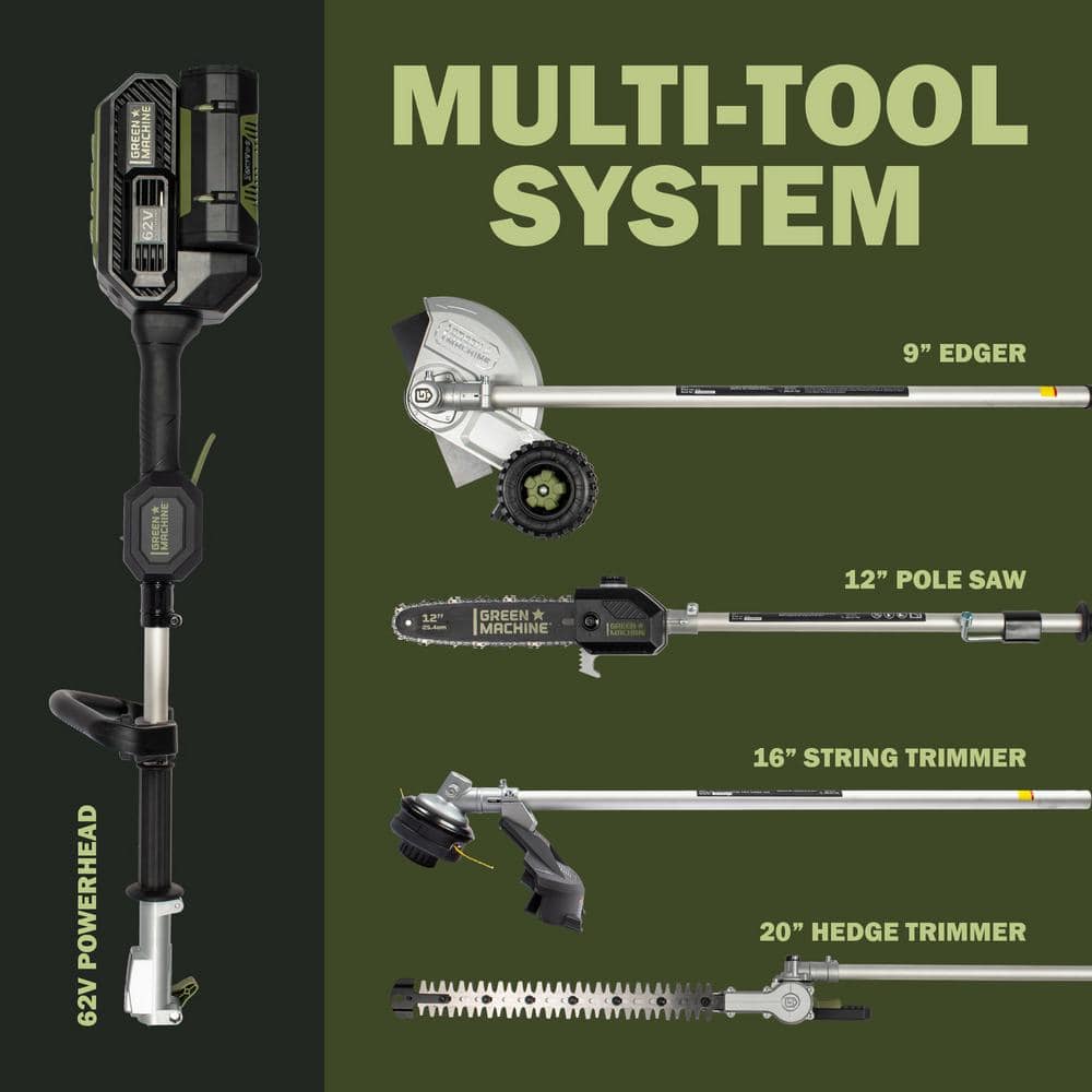 Green Machine 20 in. Hedge Trimmer Attachment for Multitool Power Head GMMT6200-HTA