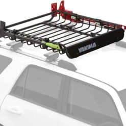 Yakima LoadWarrior Medium Sized Heavy Duty Steel Cargo Basket Roof Rack with Universal Mounting Hardware for All Yakima StreamLine Crossbars, Black