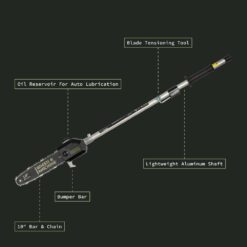 Green Machine 10 in. Pole Saw Attachment for Multitool Power Head GMMT6200-PSA