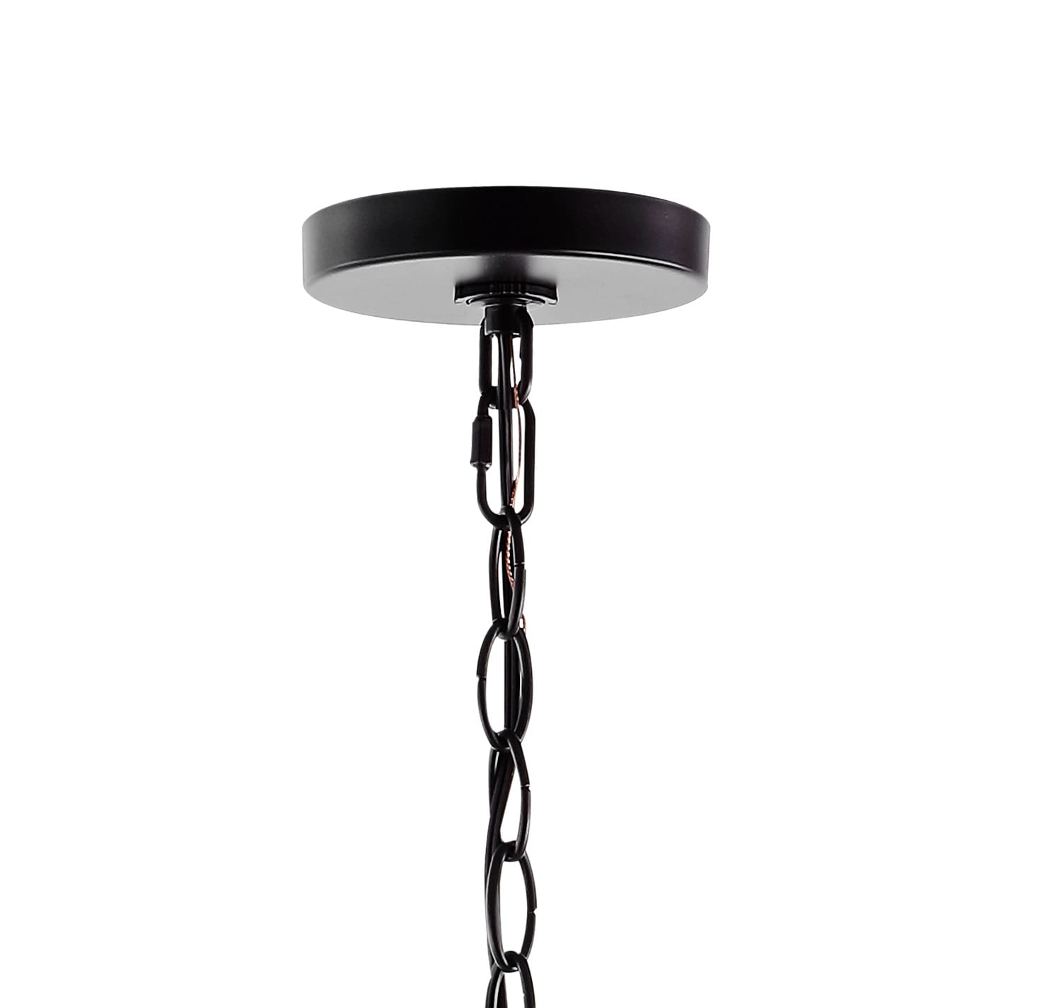 JONATHAN Y Wicklow 34.75" Iron Bohemian Farmhouse 6 -Light Oil-rubbed Black Bare bulb Iron Chandelier