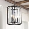 JONATHAN Y Bevin Modern/contemporary Transitional 3 -Light Oil Rubbed Bronze Farmhouse Cylinder Medium Hanging Pendant Light