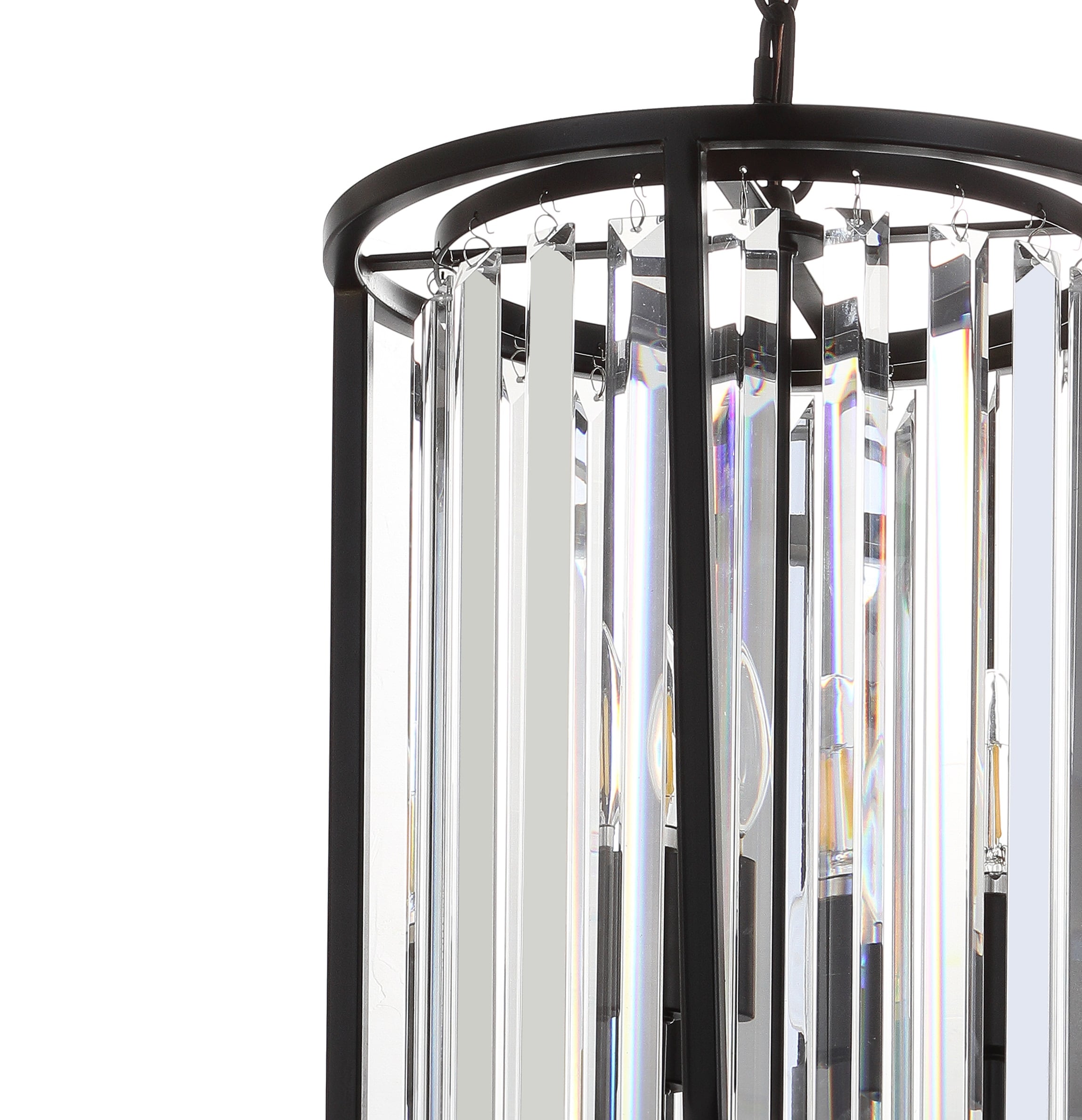 JONATHAN Y Bevin Modern/contemporary Transitional 3 -Light Oil Rubbed Bronze Farmhouse Cylinder Medium Hanging Pendant Light