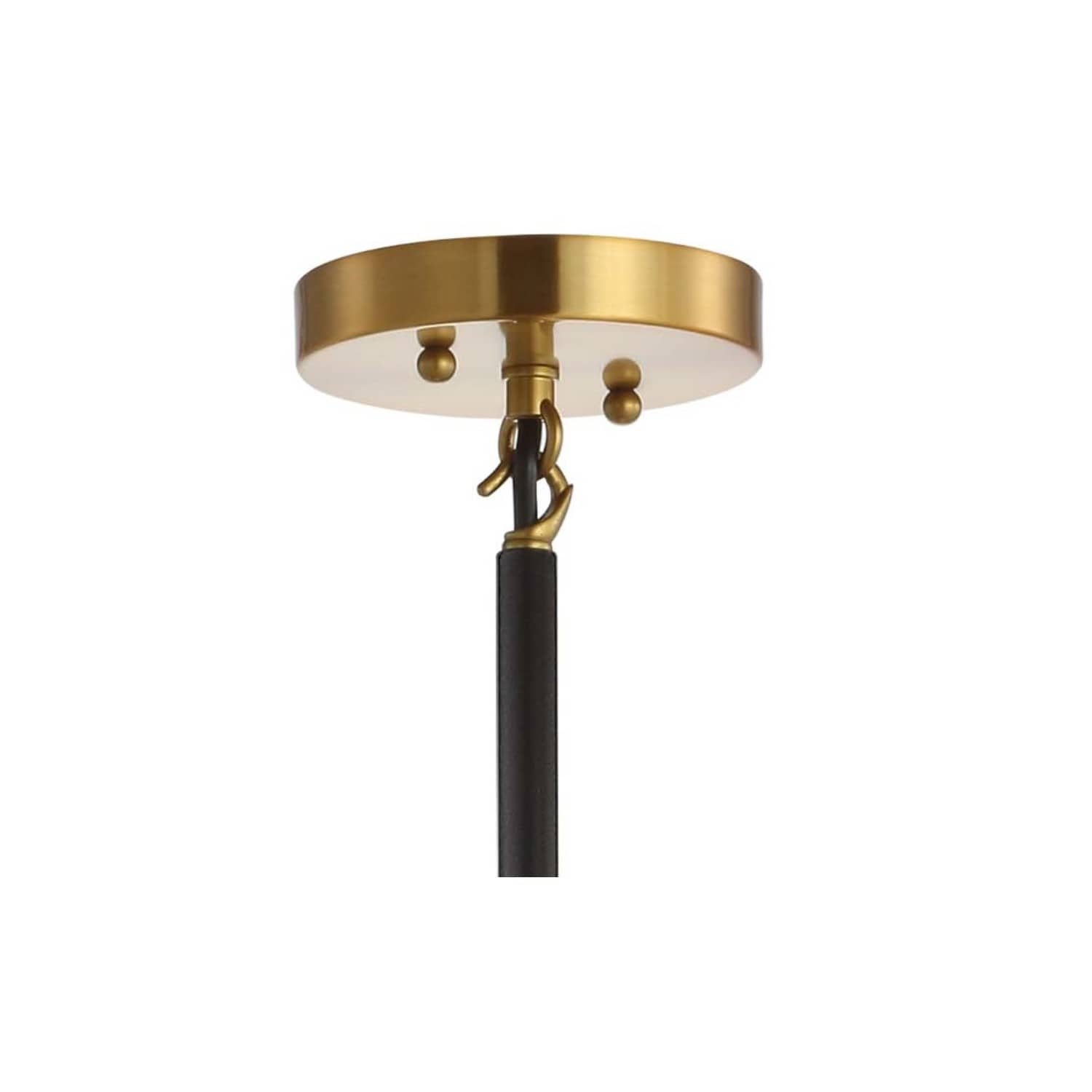 JONATHAN Y 28" Caleb Transitional 6 -Light Brass gold/black Modern/contemporary Frosted glass Globe Large Hanging Pendant Light