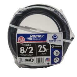 Southwire 25-ft 8 / 2 / Romex SIMpull Stranded Indoor CU NM-B W/G Individual pack ( By-the-roll )