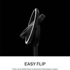 simplehuman Sensor Mirror Trio, 1X 5X 10X Magnification, Round Rechargeable Beauty Makeup Mirror, Tru-Lux Full-Spectrum Light, Dual Light Settings, Adjustable Brightness, Matte Black Steel