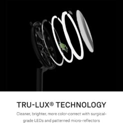 simplehuman Sensor Mirror Trio, 1X 5X 10X Magnification, Round Rechargeable Beauty Makeup Mirror, Tru-Lux Full-Spectrum Light, Dual Light Settings, Adjustable Brightness, Matte Black Steel