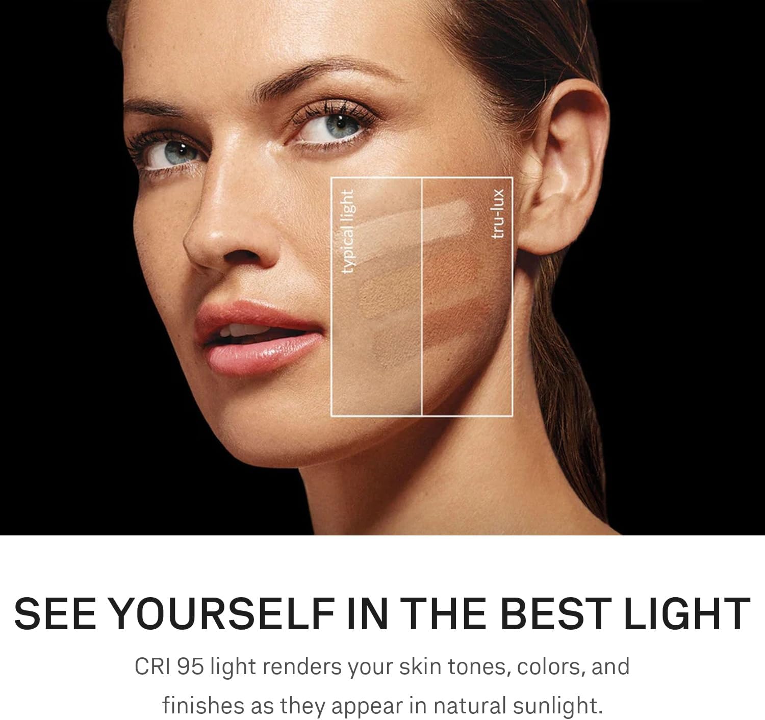 simplehuman Sensor Mirror Trio, 1X 5X 10X Magnification, Round Rechargeable Beauty Makeup Mirror, Tru-Lux Full-Spectrum Light, Dual Light Settings, Adjustable Brightness, Matte Black Steel