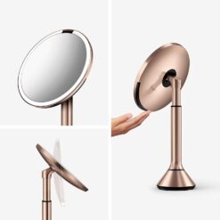 simplehuman Sensor Mirror, Lighted Makeup Mirror with Magnification (5X), 8