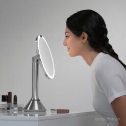 simplehuman Sensor Mirror, Lighted Makeup Mirror with Magnification (5X), 8