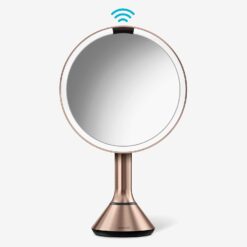 simplehuman Sensor Mirror, Lighted Makeup Mirror with Magnification (5X), 8