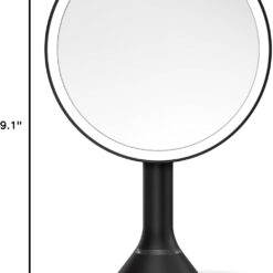 simplehuman 8'' Round Sensor Mirror, Matte Black