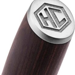 HexClad 4 Piece Damascus Stainless Steel Blade Espresso Steak Knife Set, Full Tang Construction, Pakkawood Handles