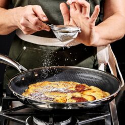 HexClad 12 Inch Hybrid Nonstick Frying Pan, Stay-Cool Handle, Dishwasher and Oven Safe, Induction Ready, Compatible with All Cooktops