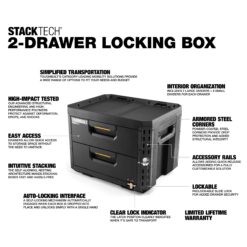 Alternative view of TOUGHBUILT STACKTECH 20.98-in W x 15.55-in H x 15.98-in D BLACK Plastic/Metal Tool Box