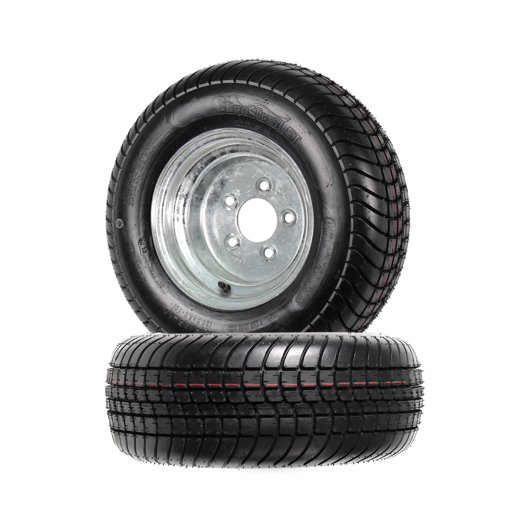 eCustomrim 2-Pack Trailer Tire Rim 20.5X8-10 205/65-10 20.5X8.0-10 10 Inch 5 Lug Galvanized Load C Wheel - 2 Year Warranty w/Roadside