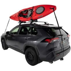 Yakima JayLow J-Cradle Rooftop Kayak Mount for 1 or 2 Kayaks – Car Roof Rack Carrier for Round, Square, Factory or Aerodynamic Crossbars, Holds 1 Boat Up to 100lbs or 2 Boats Up to 130lbs Total