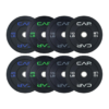 CAP 2-inch Olympic Bumper Plate Weight Set | 190 lbs | Multiple Colors | Storage Rack Optional