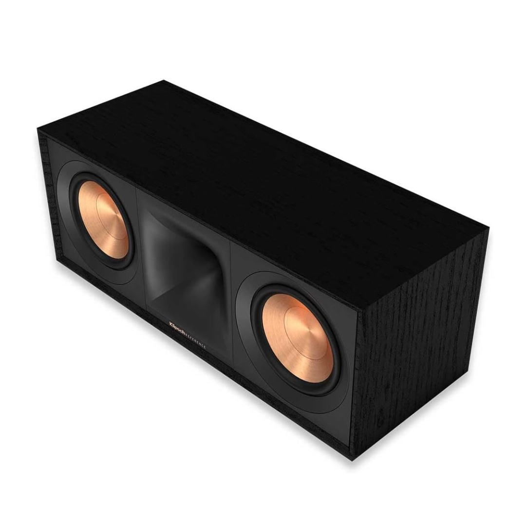 Klipsch Reference Next-Generation R-50C Horn-Loaded Center Channel Speakers for Crystal-Clear Home Theater Dialogue in Black