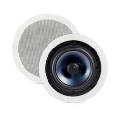 Polk Audio RC80i 2-Way Premium In Ceiling Speakers 8" Round Perfect for Damp and Humid Indoor/Outdoor Placement - Bluetooth Ceiling Speakers, 1 Pair