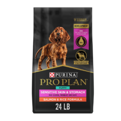 Purina Pro Plan Sensitive Skin and Stomach Dog Food Puppy Salmon and Rice Formula - 24 lb. Bag