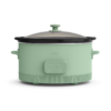 bella 6 Qt Digital Programmable Slow Cooker with Ceramic Nonstick Coating, Adjustable Temperature & Cooking Time, Dishwasher Safe Pot & Tempered Glass Lid, Seaglass