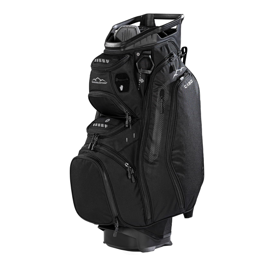 Sun Mountain Men's C130 Lightweight Cart Golf Bag, 14-Way Top, 2026 Model, Black