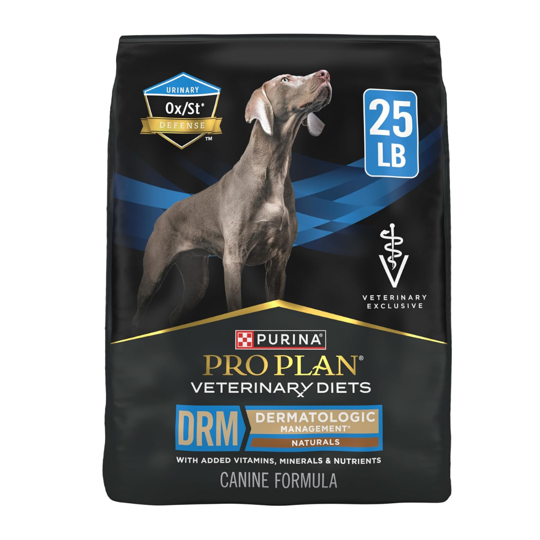Pro Plan Veterinary Diets Purina DRM Dermatologic Management Naturals W Vitamins Dry Dog Food - 25 lb. Bag